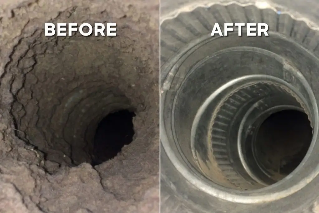 Dryer duct cleaning in Hillsboro home
